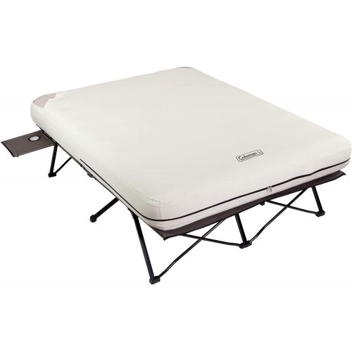 콜맨 콜맨Coleman Camping Cot, Air Mattress, and Pump Combo | Folding Camp Cot and Air Bed with Side Tables and Battery Operated Pump