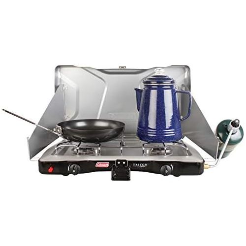 콜맨 콜맨Coleman Gas Camping Stove | Triton+ Propane Stove, 2 Burner