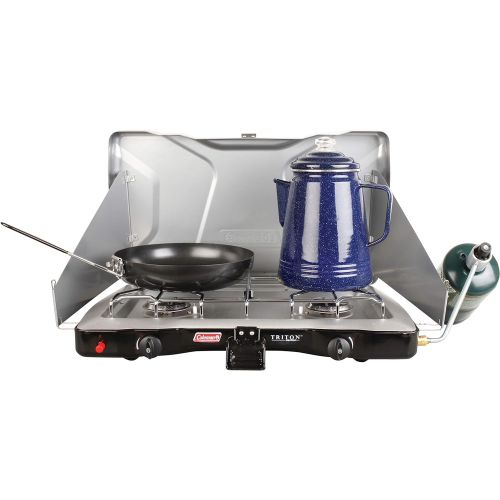 콜맨 콜맨Coleman Gas Camping Stove | Triton+ Propane Stove, 2 Burner