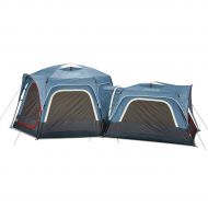 콜맨Coleman 3-Person & 6-Person Connectable Tent Bundle | Connecting Tent System with Fast Pitch Setup, Set of 2, Blue