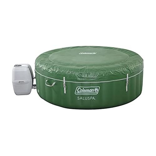 콜맨 콜맨Coleman SaluSpa Inflatable Hot Tub Spa, Green & White