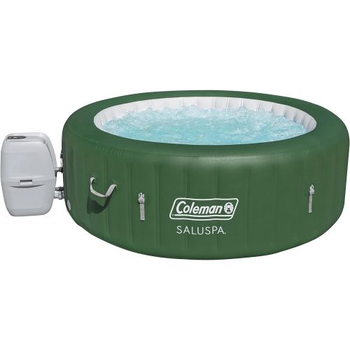 콜맨 콜맨Coleman SaluSpa Inflatable Hot Tub Spa, Green & White