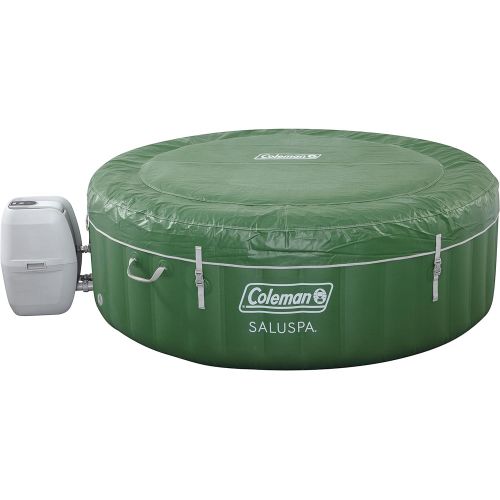 콜맨 콜맨Coleman SaluSpa Inflatable Hot Tub Spa, Green & White