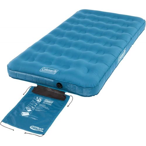 콜맨 Coleman Airbed Extra Durable Single, Camping Bed, Flocked Single Air Bed, Inflatable Air Mattress, Heavy Duty airbed, Comfort Blow up Bed for Indoor and Outdoor Use