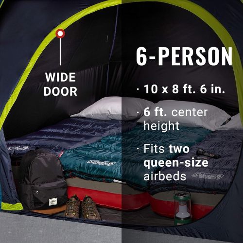 콜맨 Coleman Skydome Camping Tent with Dark Room Technology