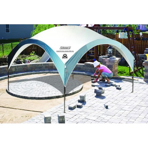 콜맨 Coleman Gazebo, Fastpitch Shelter for Garden and Camping, Sturdy Steel Construction, Large Tent, Portable Sun Shelter with Protection SPF 50