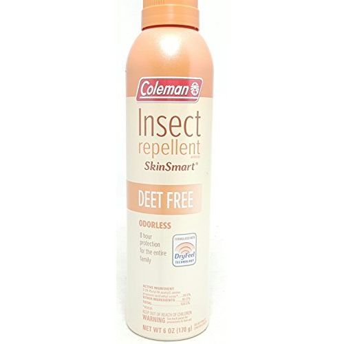 콜맨 Coleman SkinSmart DEET Free Insect Repellent Spray, 6 oz Per Can (2 Cans)