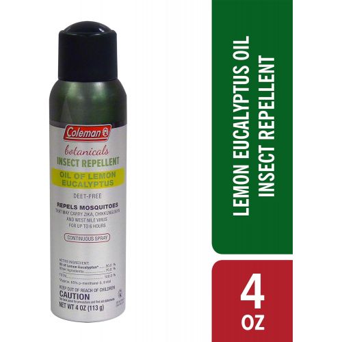 콜맨 Coleman Naturally Based DEET Free Lemon Eucalyptus Insect Repellent Spray - 4 oz