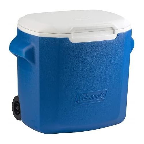 콜맨 Coleman Passive Cool Box 16 QT/28QT Performance Wheeled Cooler, Thermobox 15/26 L Capacity, Mobile Ice Box with Wheels