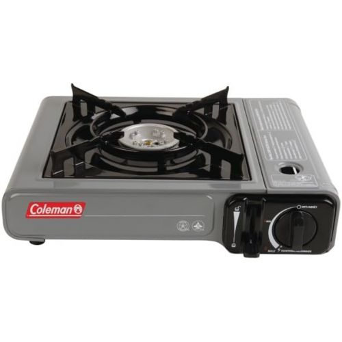 콜맨 Coleman Camp Bistro 1-burner Butane Kitchen Outdoor Camping Trip Picnic Cooking Stove, Durable Enameled Steel Case,porcelain Enameled Cooking Surface,lightweight and Compact Design