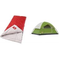 Coleman Palmetto Cool-Weather Sleeping Bag and Coleman Sundome 4-Person Tent Bundle