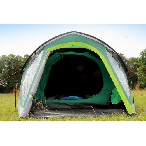 콜맨 Coleman Tent Kobuk Valley 3/4 Plus,3/4 Man Tent Blackout Bedroom Technology, Festival Essential, 1 Bedroom Family Dome Tent, 100% Waterproof Camping Tent Sewn in groundsheet