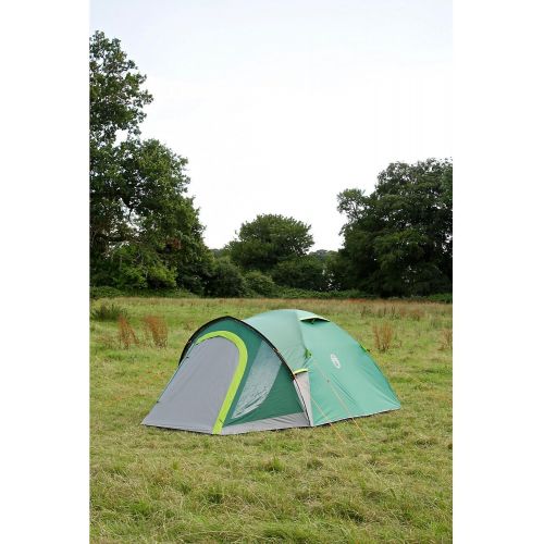 콜맨 Coleman Tent Kobuk Valley 3/4 Plus,3/4 Man Tent Blackout Bedroom Technology, Festival Essential, 1 Bedroom Family Dome Tent, 100% Waterproof Camping Tent Sewn in groundsheet