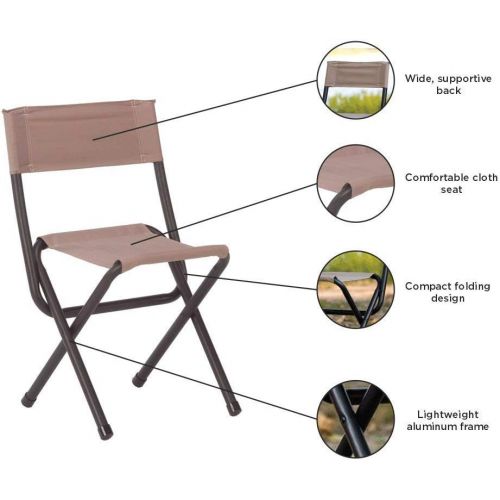 콜맨 Coleman Folding Camp Chair Woodsman II Portable Outdoor Chair, 17 x 17.5