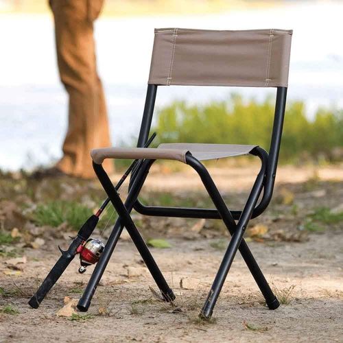 콜맨 Coleman Folding Camp Chair Woodsman II Portable Outdoor Chair, 17 x 17.5