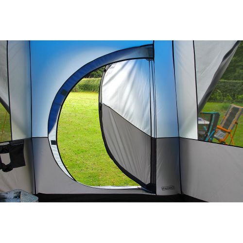 콜맨 Coleman Tent Octagon, 6 Man Festival Dome Tent, 6 Person Family Camping Tent with 360° Panoramic View, Stable Steel Pole Construction, Sewn-in Groundsheet, 100 Percent Waterproof