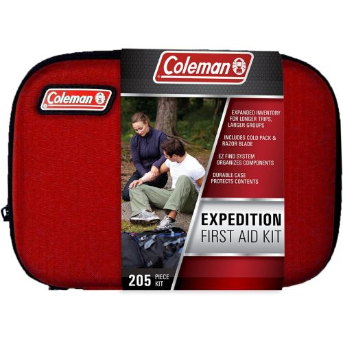 콜맨 Coleman All Purpose Basic First Aid Kit for Minor Emergencies, a Light, Portable First aid kit with a Soft-Sided case - 205 Piece