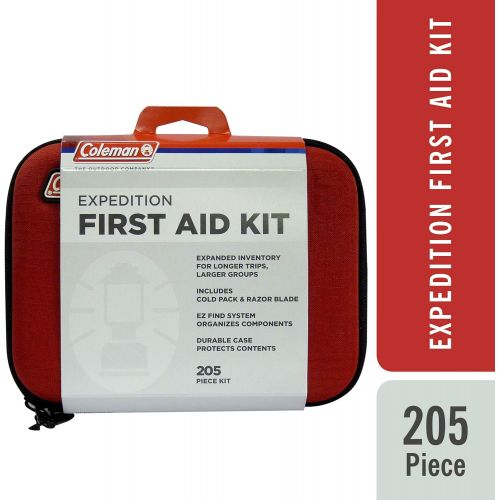 콜맨 Coleman All Purpose Basic First Aid Kit for Minor Emergencies, a Light, Portable First aid kit with a Soft-Sided case - 205 Piece