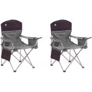 Coleman Oversized Black Camping Lawn Chairs + Cooler, 2-Pack 2000020256
