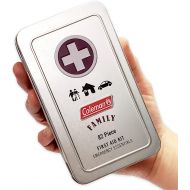 Family First Aid Kit by Coleman 82 Piece First Aid Tin Kit Small First Aid Kit for Car Travel First Aid Kit Sports First Aid Kit Metal First Aid Kit for Camping, Hiking, or a Sport