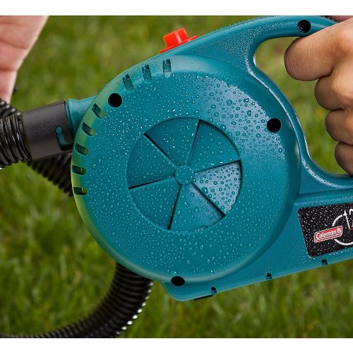 콜맨 Coleman 12-Volt QuickPump Water Resistant Air Pump with Hose and Battery Clips