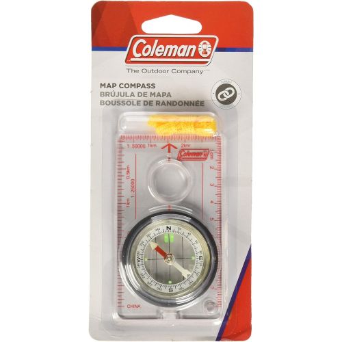 콜맨 Coleman Company Map Compass, Grey/Black/Red