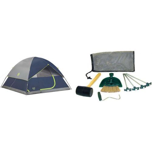 콜맨 Coleman Sundome 6 Person Tent - Navy w/ Tent Kit
