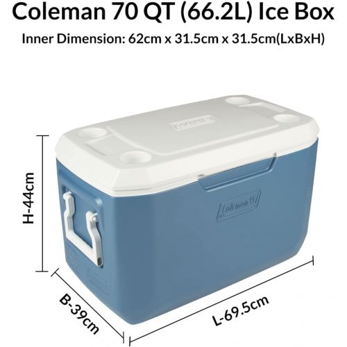 콜맨 Coleman Xtreme Cooler, Large Ice Box, PU Full Foam Insulation, Stays Cool for Days, Portable Cool Box; Perfect for Camping, Picnics and Festivals