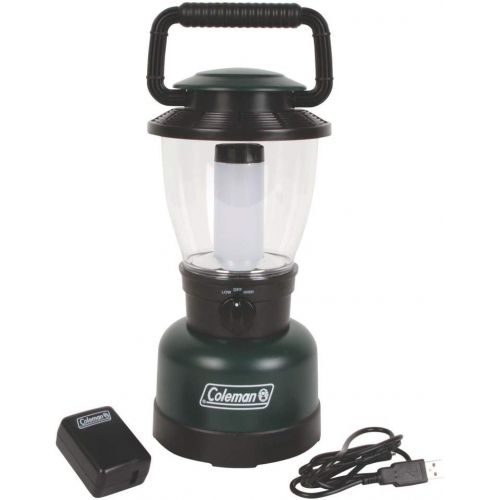 콜맨 Coleman Rugged Rechargeable 400L LED Lantern, Li-Ion, Green/Black 2000020190