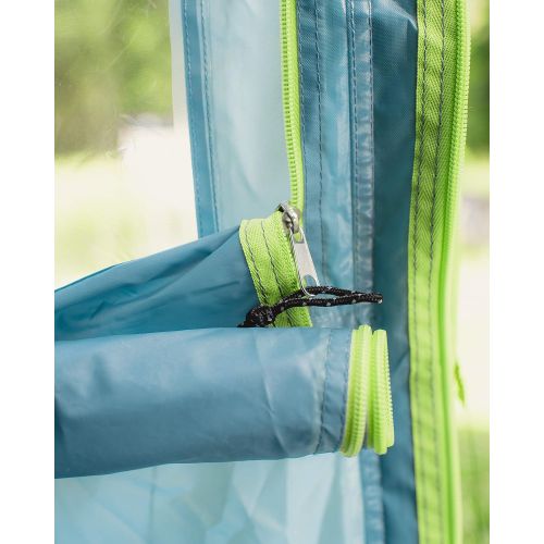 콜맨 Coleman tent Meadowood Air, tent persons, large family tent with extra large dark sleeping compartments and vestibule, quick to set up, waterproof WS 4,000 mm