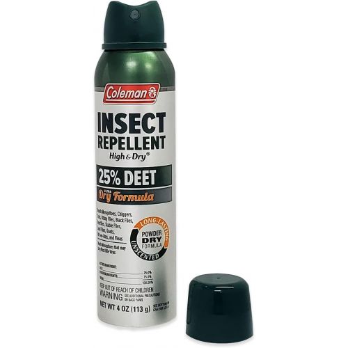 콜맨 Coleman Dry Formula 25% DEET Insect Repellent Spray , 4 oz - Twin Pack