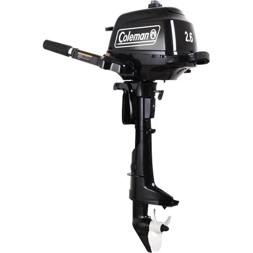 콜맨 Coleman Powersports 2.6 hp Outboard Motor with Short Shaft, Black