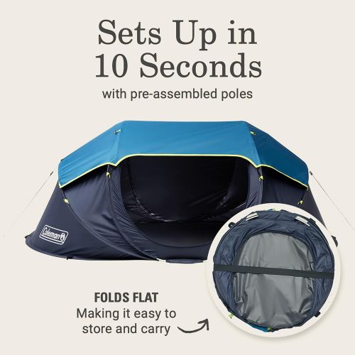 콜맨 Coleman Pop-Up Camping Tent with Dark Room Technology