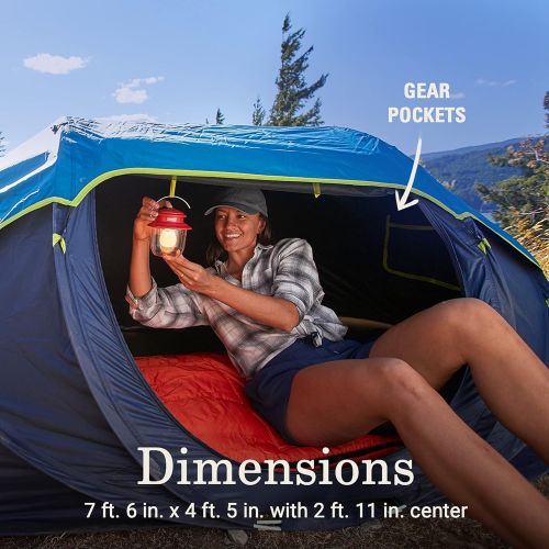 콜맨 Coleman Pop-Up Camping Tent with Dark Room Technology