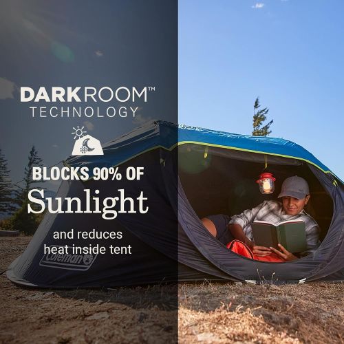 콜맨 Coleman Pop-Up Camping Tent with Dark Room Technology
