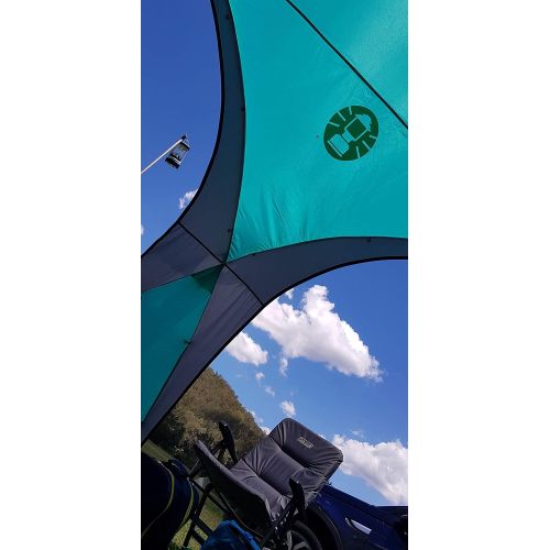 콜맨 Coleman Unisex_Adult Event Dome Pavillon stabiles Partyzelt mit Stahlgestang Sonnenschutz SPF 50 Plus Gazebo, Blue, XL - 4,5 x 4,5 m