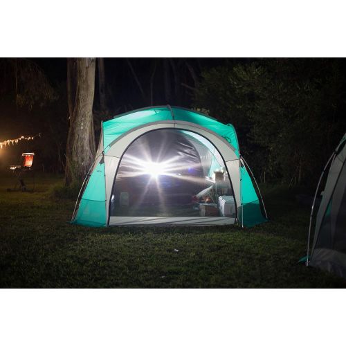 콜맨 Coleman Unisex_Adult Event Dome Pavillon stabiles Partyzelt mit Stahlgestang Sonnenschutz SPF 50 Plus Gazebo, Blue, XL - 4,5 x 4,5 m