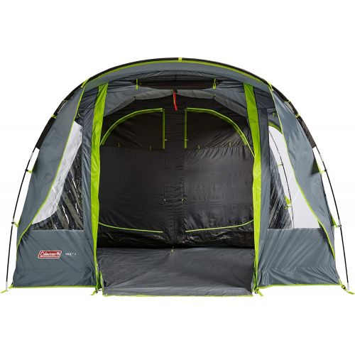 콜맨 Coleman Tent Vail 6, Family Tent for 6 Persons, Large Camping Tent with 3 Extra Large Sleeping compartments and Vestibule, Quick to Set up, Waterproof WS 4,000 mm