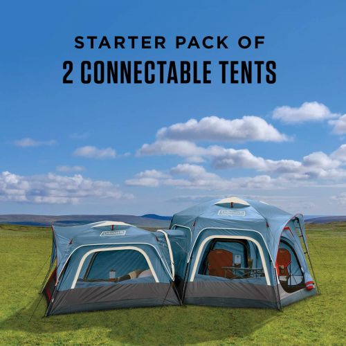 콜맨 Coleman 6-Person Connectable Tent | Connecting Tent System with Fast Pitch Setup, Blue