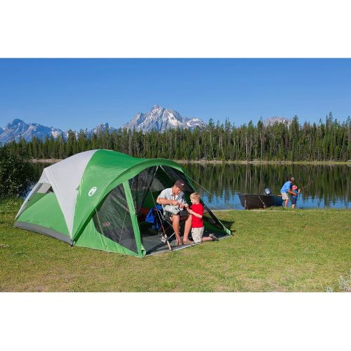 콜맨 Coleman Dome Tent with Screen Room | Evanston Camping Tent with Screened-In Porch