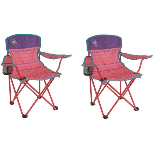 콜맨 Coleman Youth Quad Chair, Pink 2 Set