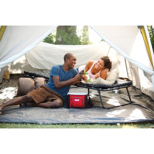 콜맨 Coleman Camping Cot with Sleeping Pad Folding ComfortSmart Camp Cot with Mattress Pad