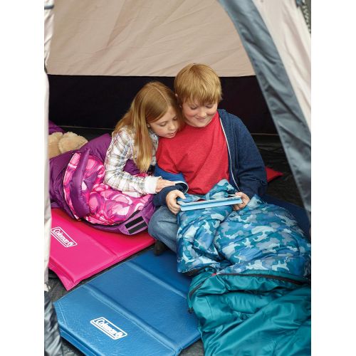 콜맨 Coleman Kids 30 Degree Sleeping Bag, Blue Bandit