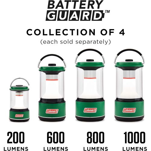 콜맨 Coleman LED Lantern with BatteryGuard, Green