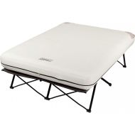 Coleman Camping Cot, Air Mattress, and Pump Combo Folding Camp Cot and Air Bed with Side Tables and Battery Operated Pump