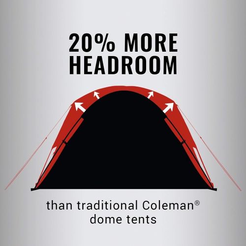 콜맨 Coleman Skydome Camping Tent with Dark Room Technology, 6 Person
