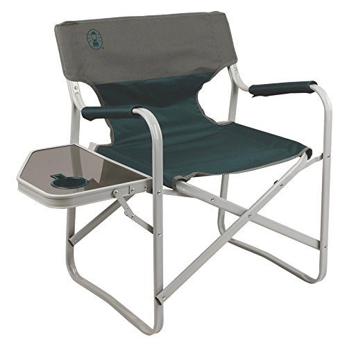 콜맨 Coleman Outpost Breeze Portable Folding Deck Chair with Side Table