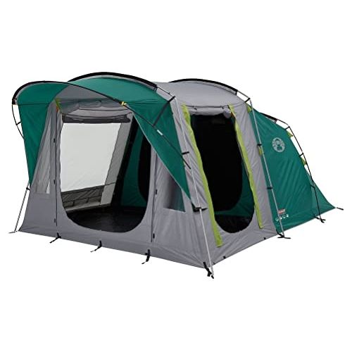 콜맨 Coleman Tent Oak Canyon 4, 4 Person Family Tent with Blackout Bedroom Technology, 4 Man Camping Tent with 2 Extra Dark Sleeping Cabins, 100 Percent Waterproof, Easy to Pitch