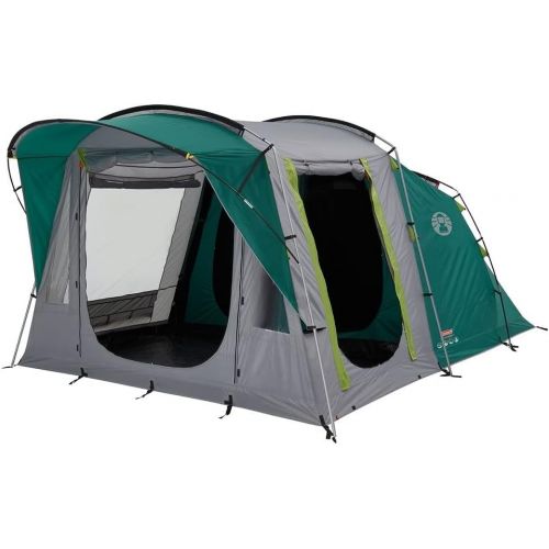 콜맨 Coleman Tent Oak Canyon 4, 4 Person Family Tent with Blackout Bedroom Technology, 4 Man Camping Tent with 2 Extra Dark Sleeping Cabins, 100 Percent Waterproof, Easy to Pitch