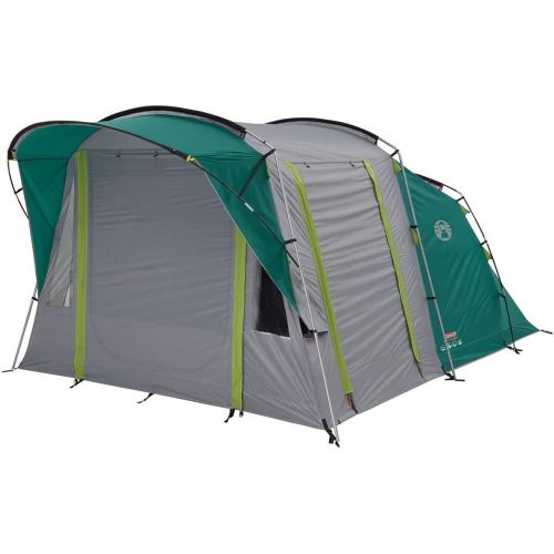 콜맨 Coleman Tent Oak Canyon 4, 4 Person Family Tent with Blackout Bedroom Technology, 4 Man Camping Tent with 2 Extra Dark Sleeping Cabins, 100 Percent Waterproof, Easy to Pitch